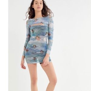 Motel Shimye Cherub Mesh Mini Dress